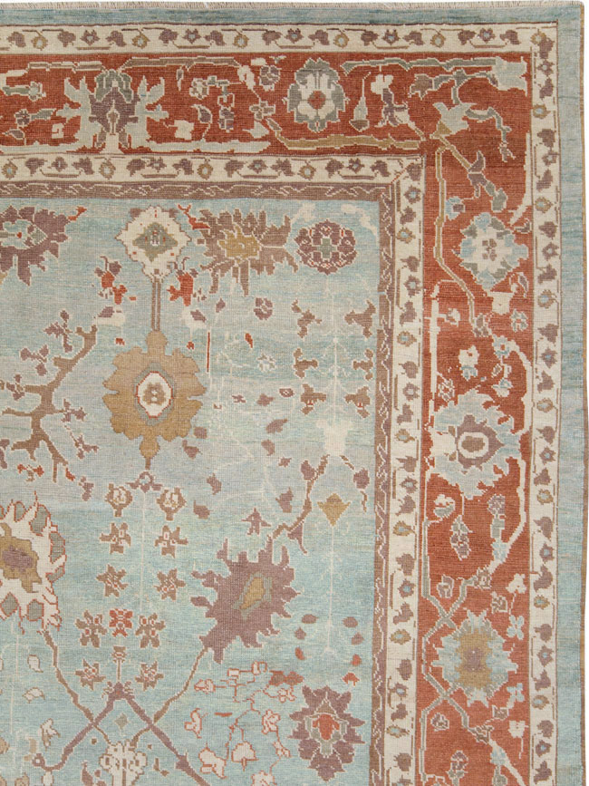 Modern Turkish Oushak Room Size Carpet, No.28336 - Gsblank