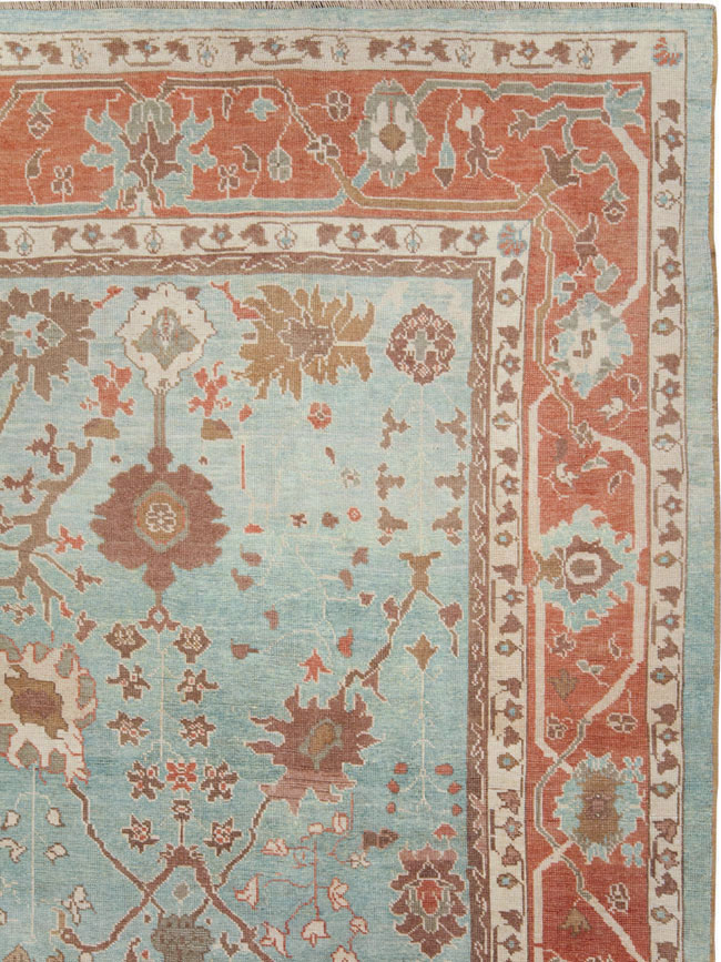 Modern Turkish Oushak Room Size Carpet, No.28336 - Gsblank