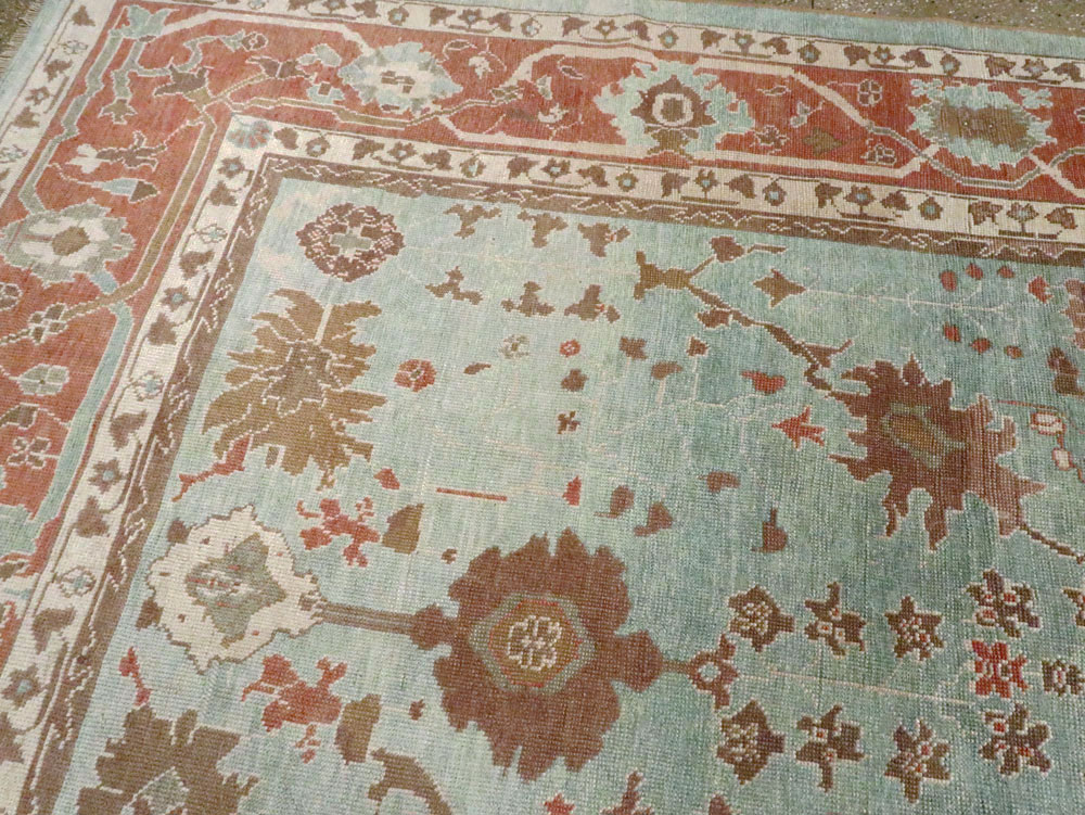 Modern Turkish Oushak Room Size Carpet, No.28336 - Gsblank