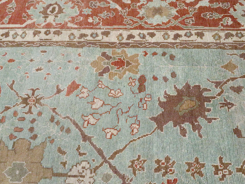 Modern Turkish Oushak Room Size Carpet, No.28336 - Gsblank