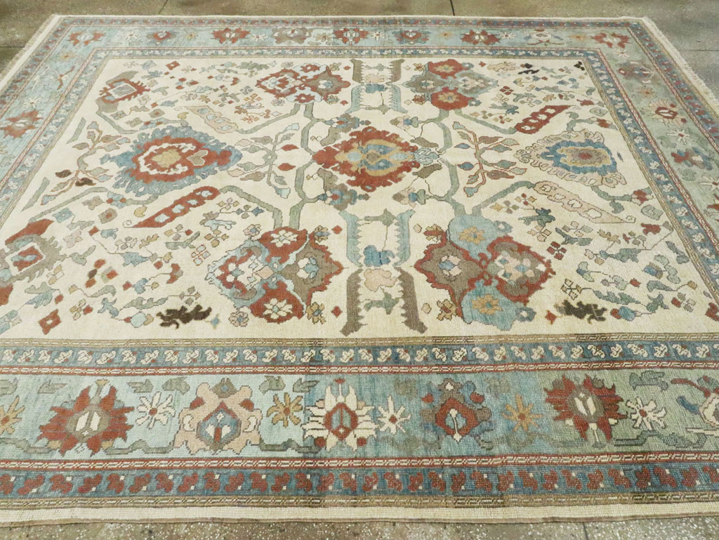 Modern Turkish Oushak Carpet, No.28338 - Gsblank