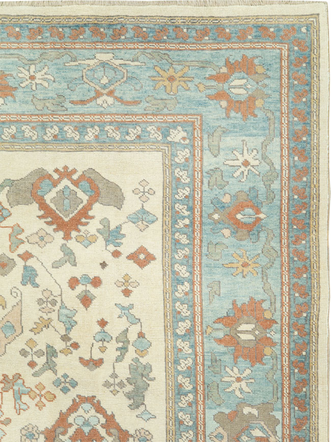 Modern Turkish Oushak Carpet, No.28338 - Gsblank