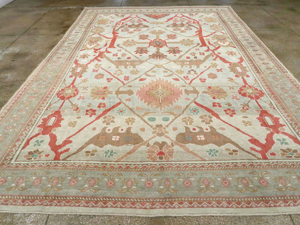 Modern Turkish Oushak Style Carpet, No.28341 - Gsblank
