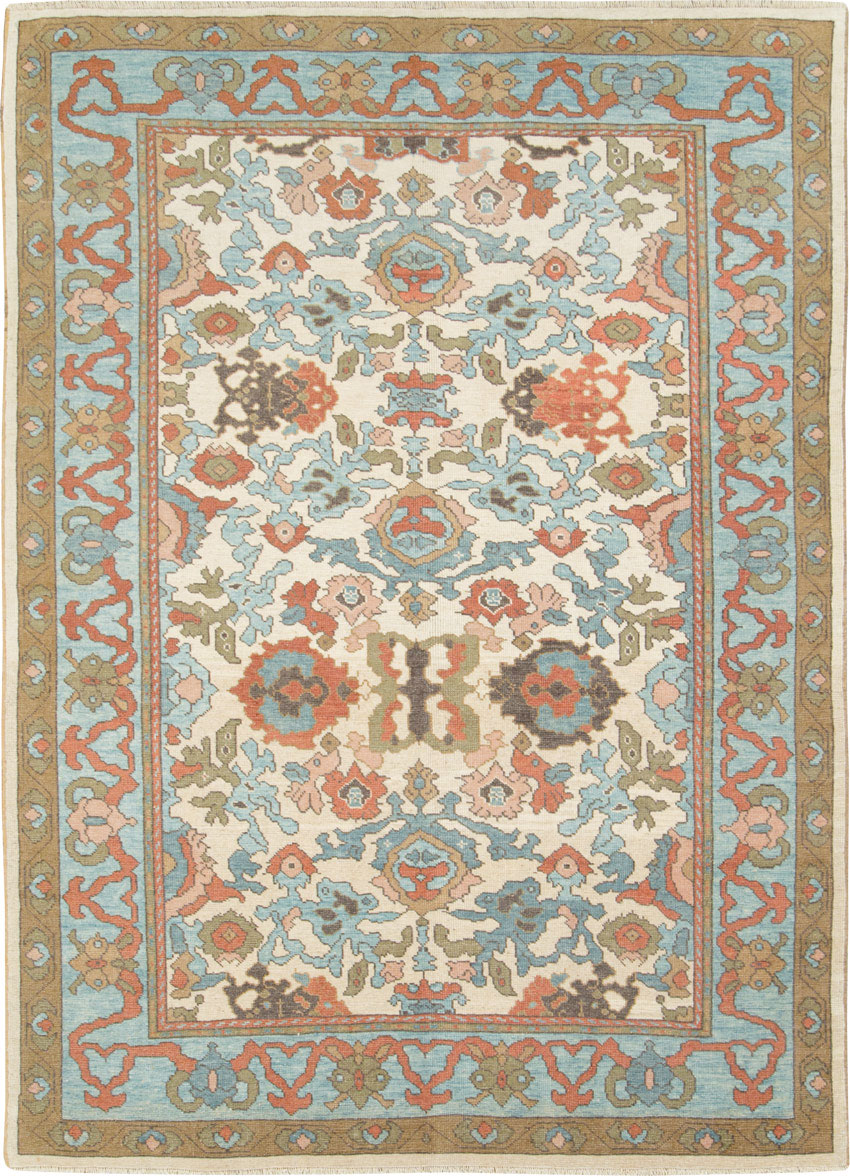 Modern Turkish Oushak Small Room Size Carpet, No.28343 - Gsblank