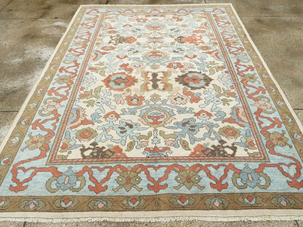 Modern Turkish Oushak Small Room Size Carpet, No.28343 - Gsblank