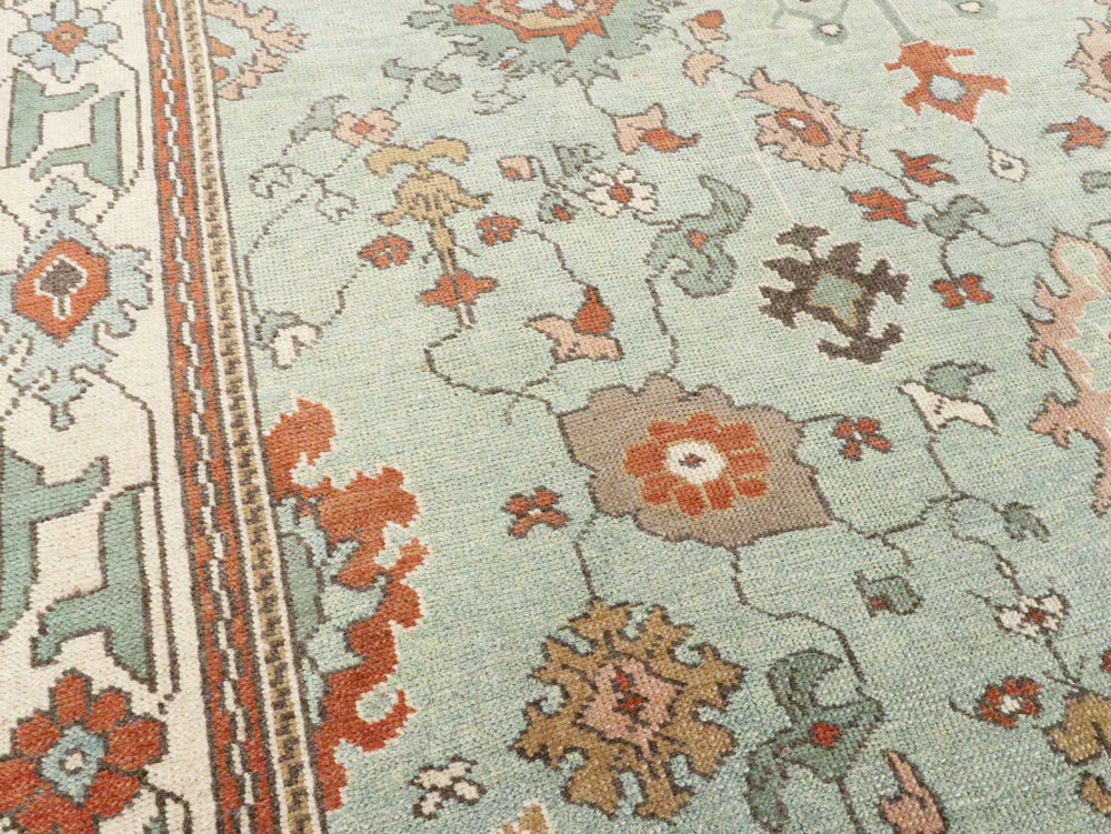 Contemporary Turkish Oushak Carpet, No.28344 - Gsblank