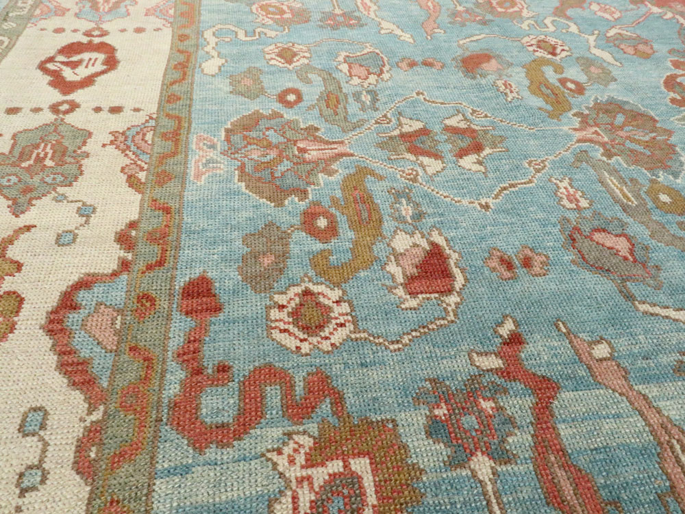 Contemporary Turkish Oushak Room Size Carpet, No.28346 - Gsblank