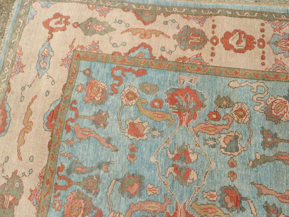 Contemporary Turkish Oushak Room Size Carpet, No.28346 - Gsblank