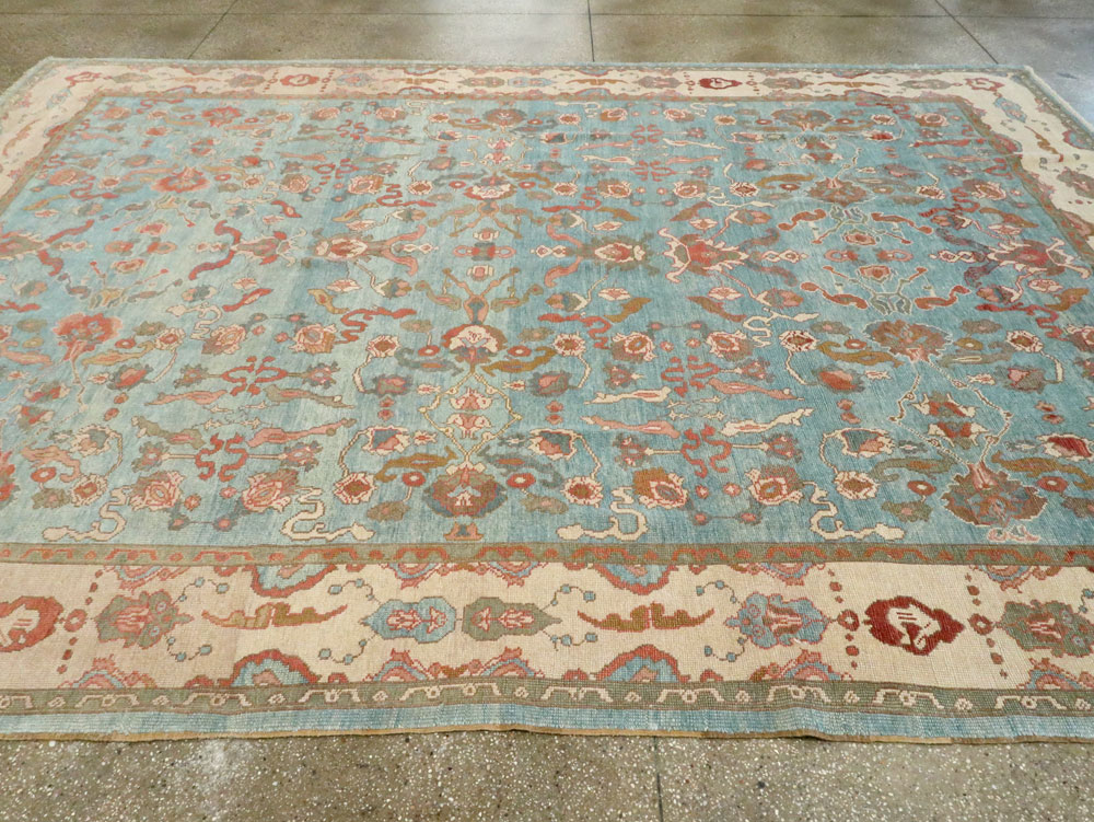 Contemporary Turkish Oushak Room Size Carpet, No.28346 - Gsblank