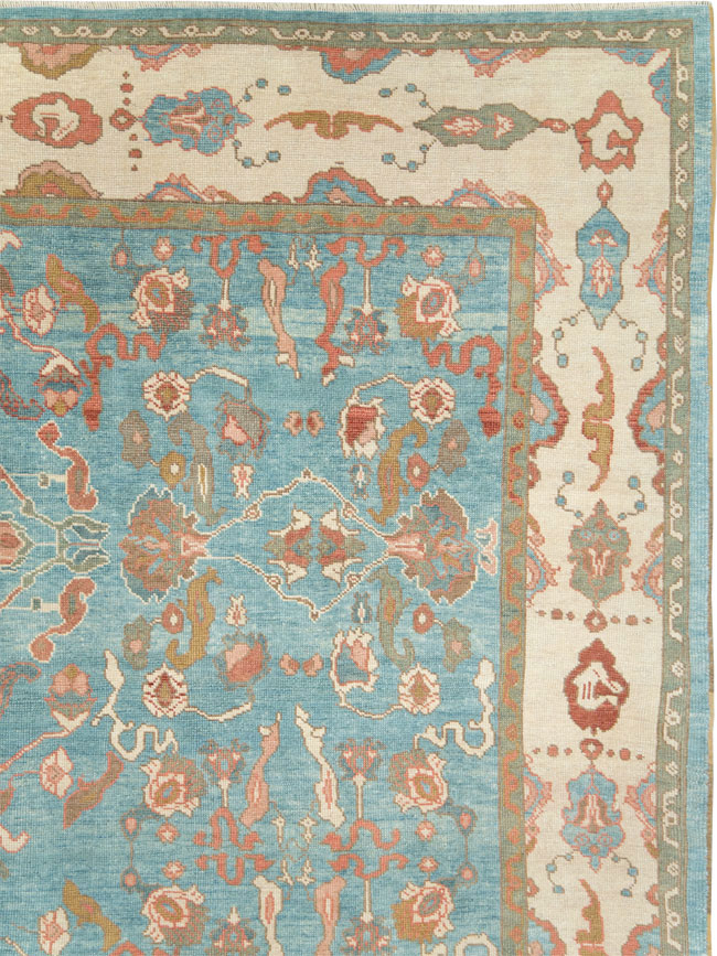 Contemporary Turkish Oushak Room Size Carpet, No.28346 - Gsblank