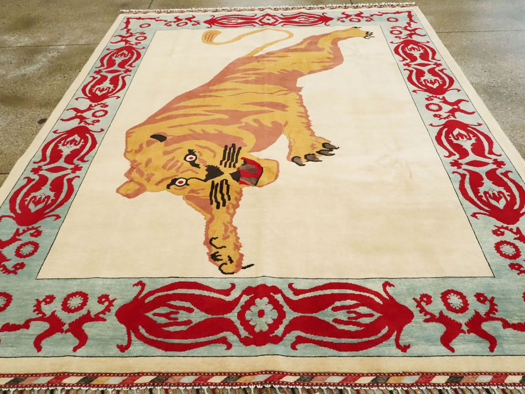 Modern Turkish Pictorial Carpet, No.28351 - Gsblank