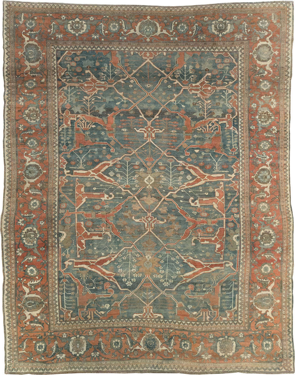 Antique Persian Bidjar Room Size Carpet, No.28354 - Gsblank