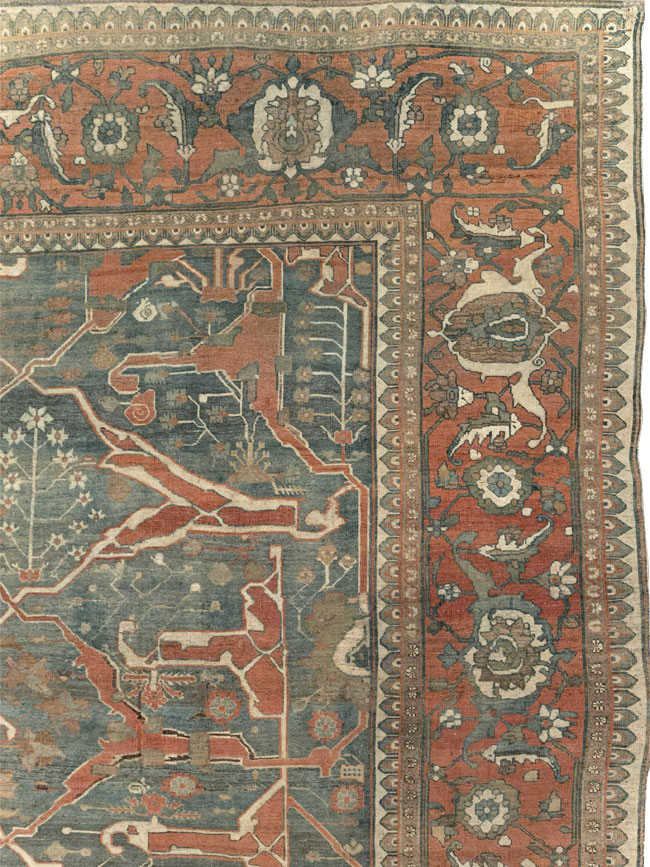 Antique Persian Bidjar Room Size Carpet, No.28354 - Gsblank