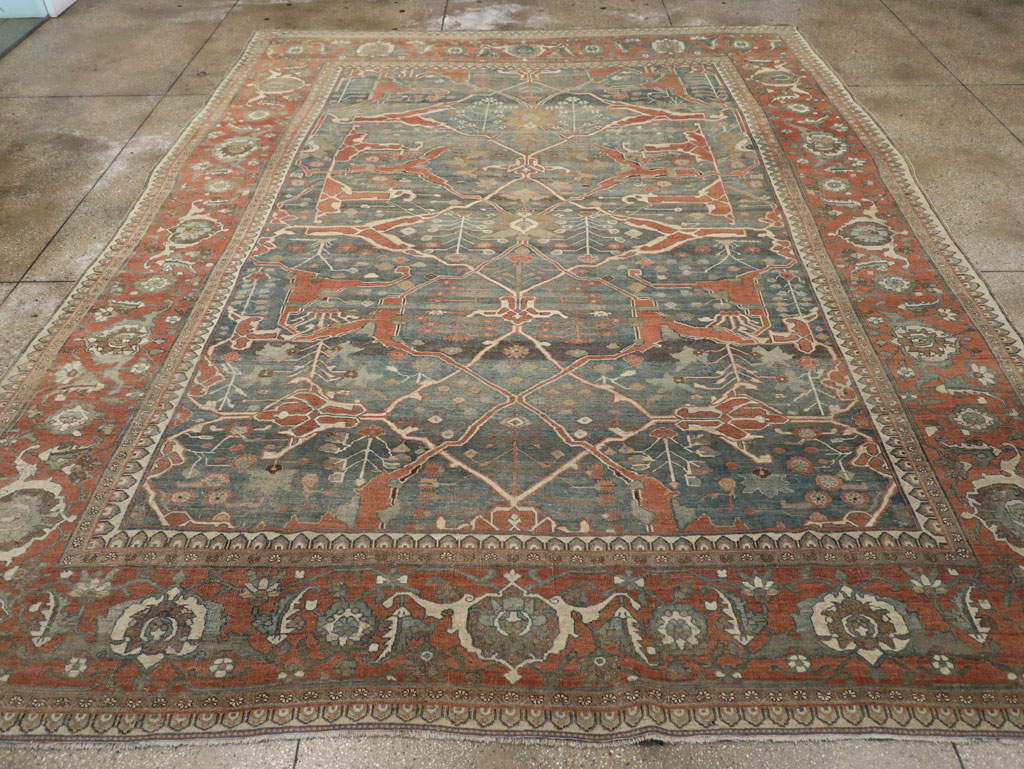 Antique Persian Bidjar Room Size Carpet, No.28354 - Gsblank