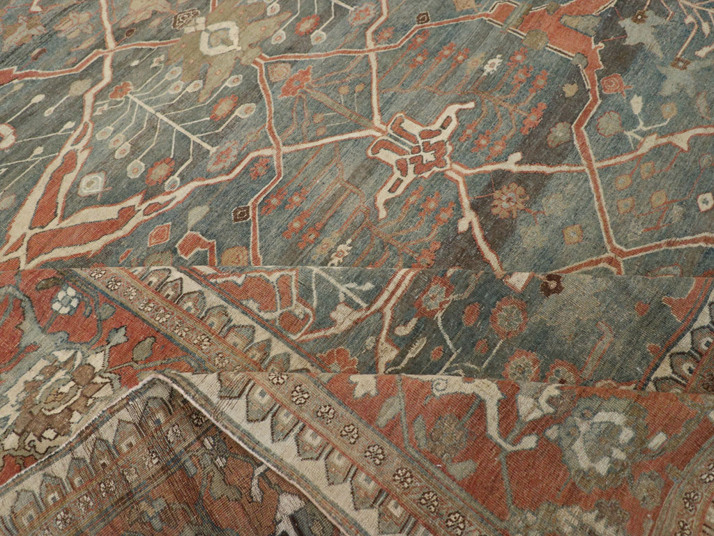 Antique Persian Bidjar Room Size Carpet, No.28354 - Gsblank