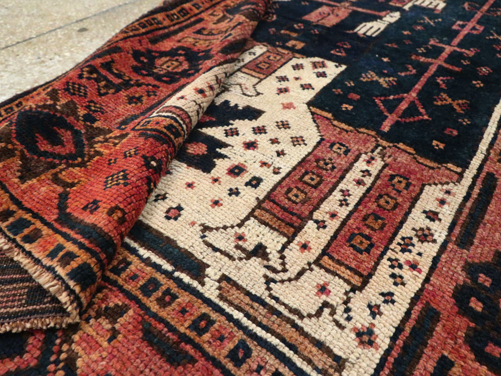 Vintage Persian Pictorial Bakhtiari Runner, No.28357 - Gsblank