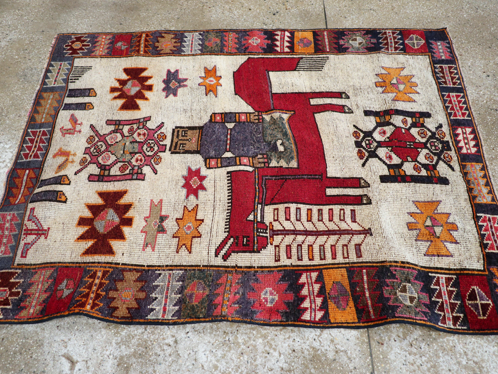 Vintage Persian Bakhtiari Rug, No.28361 - Gsblank