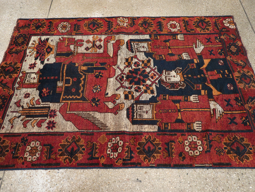 Vintage Persian Bakhtiari Rug, No.28362 - Gsblank