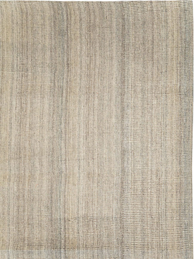 Vintage Persian Room Size Flatweave Rug, No.28373 - Gsblank