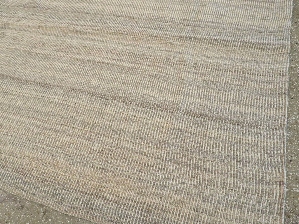 Vintage Persian Room Size Flatweave Rug, No.28373 - Gsblank