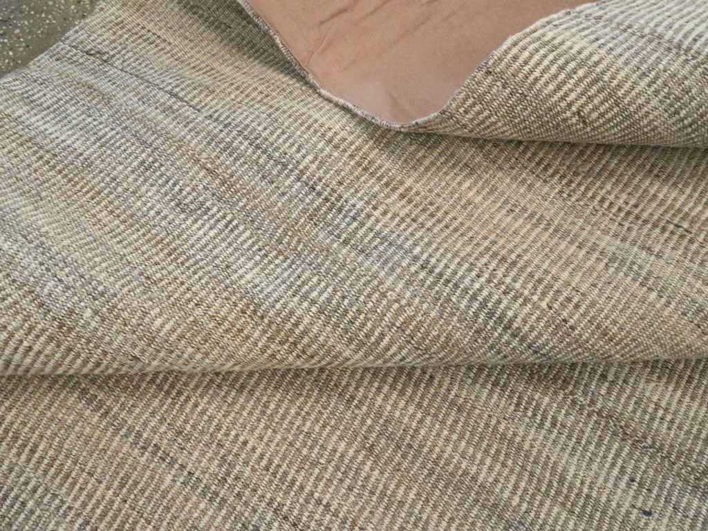 Vintage Persian Room Size Flatweave Rug, No.28373 - Gsblank