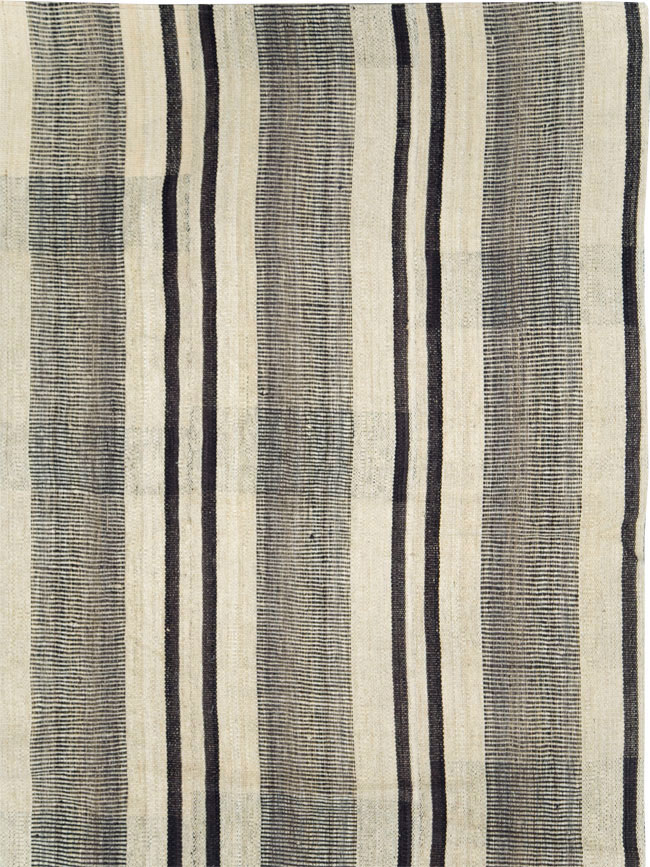 Vintage Persian Flatweave Kilim Room Size Carpet, No.28375 - Gsblank