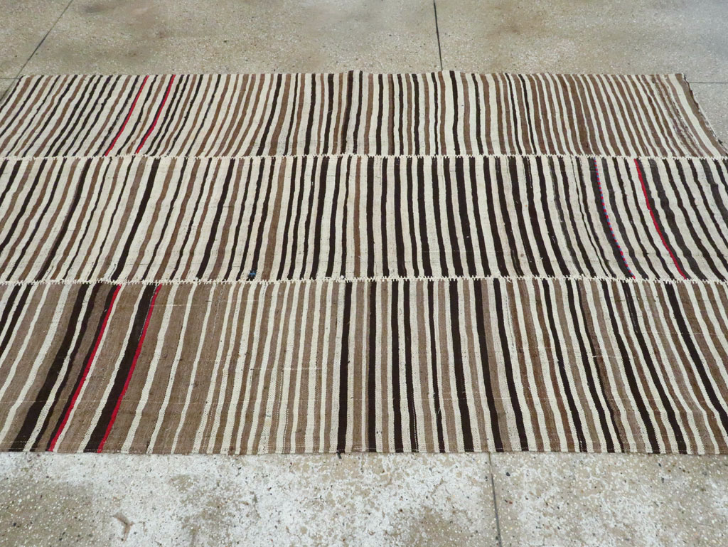 Vintage Persian Flatweave Kilim Accent Rug, No.28379 - Gsblank