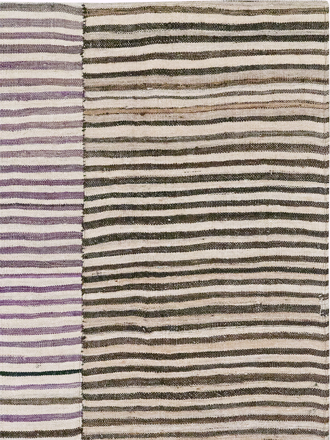 Vintage Persian Flatweave Kilim Accent Rug, No.28386 - Gsblank