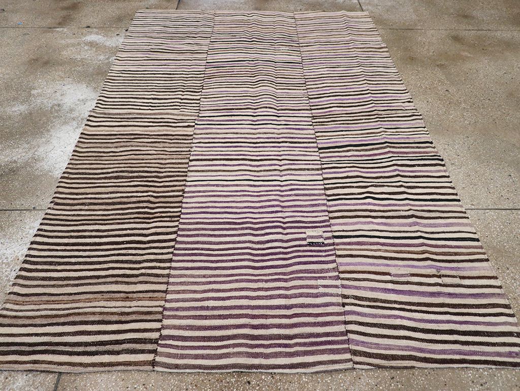 Vintage Persian Flatweave Kilim Accent Rug, No.28386 - Gsblank