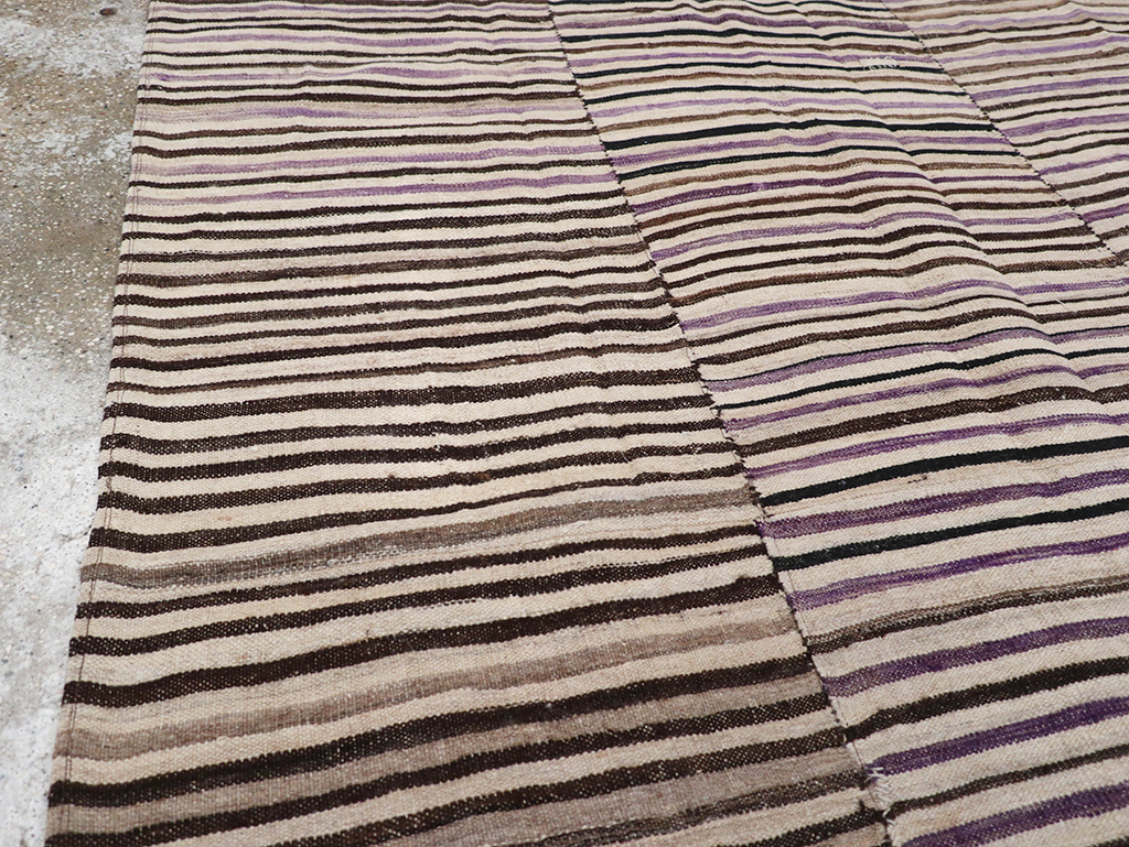 Vintage Persian Flatweave Kilim Accent Rug, No.28386 - Gsblank