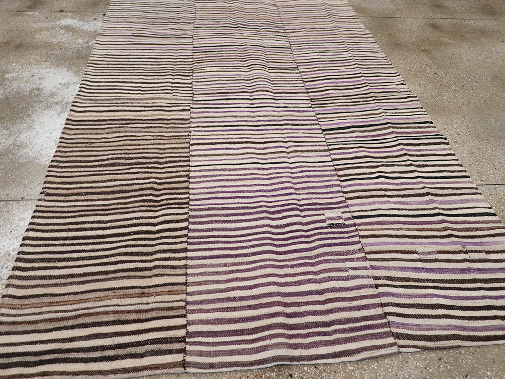 Vintage Persian Flatweave Kilim Accent Rug, No.28386 - Gsblank