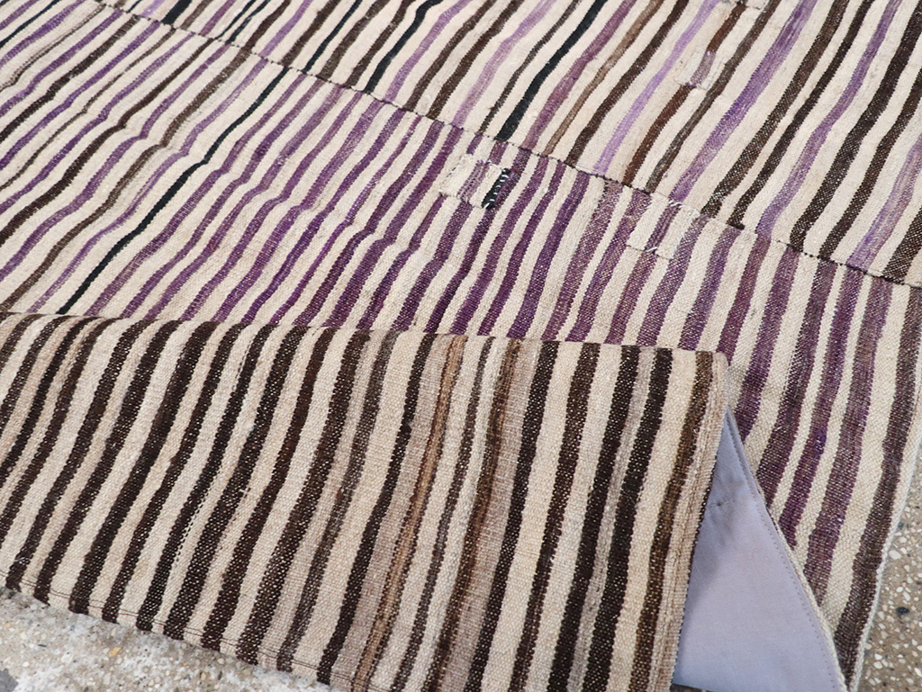 Vintage Persian Flatweave Kilim Accent Rug, No.28386 - Gsblank