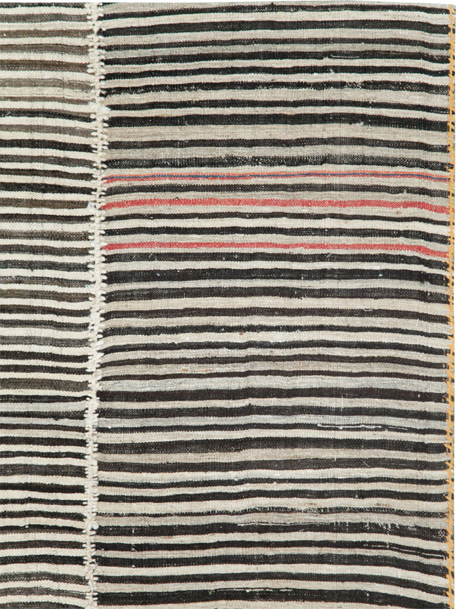 Vintage Persian Flatweave Kilim Accent Rug, No.28387 - Gsblank