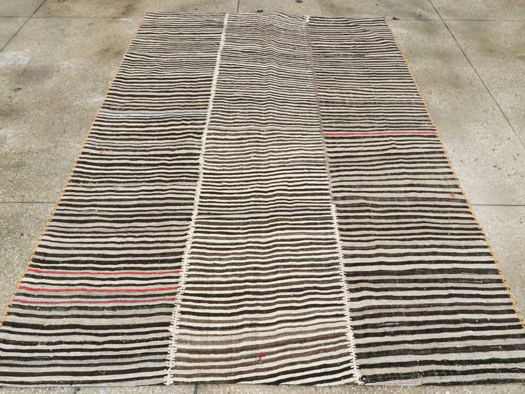 Vintage Persian Flatweave Kilim Accent Rug, No.28387 - Gsblank