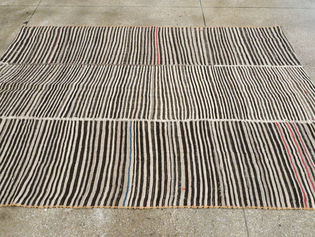 Vintage Persian Flatweave Kilim Accent Rug, No.28387 - Gsblank