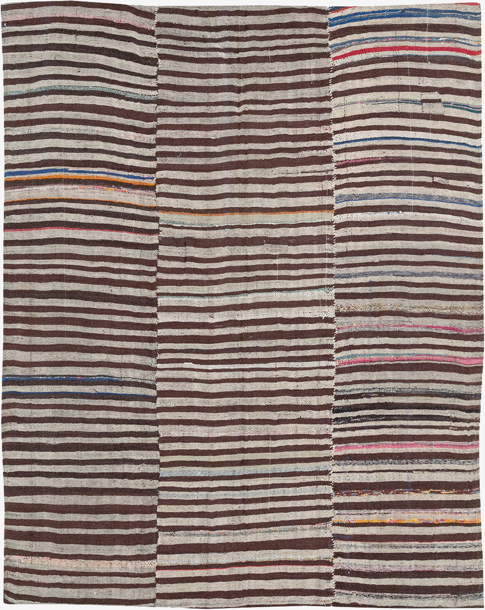 Vintage Persian Flatweave Kilim Accent Rug, No.28390 - Gsblank