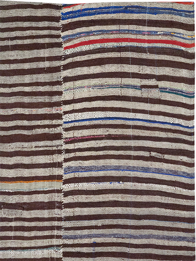 Vintage Persian Flatweave Kilim Accent Rug, No.28390 - Gsblank