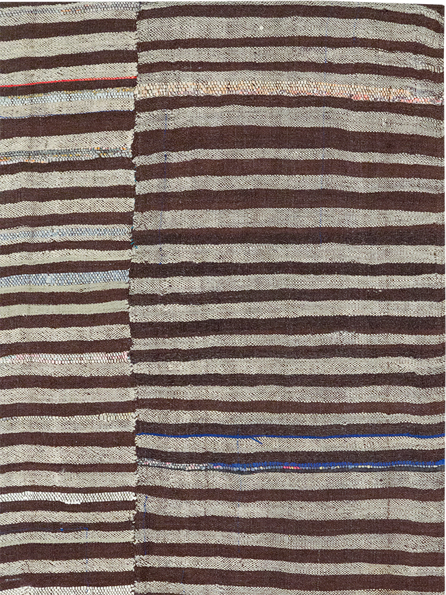 Vintage Persian Flatweave Kilim Accent Rug, No.28390 - Gsblank