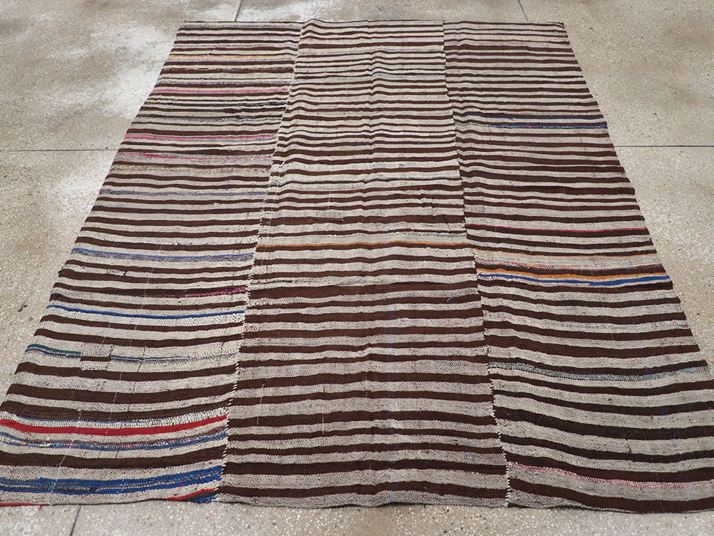 Vintage Persian Flatweave Kilim Accent Rug, No.28390 - Gsblank