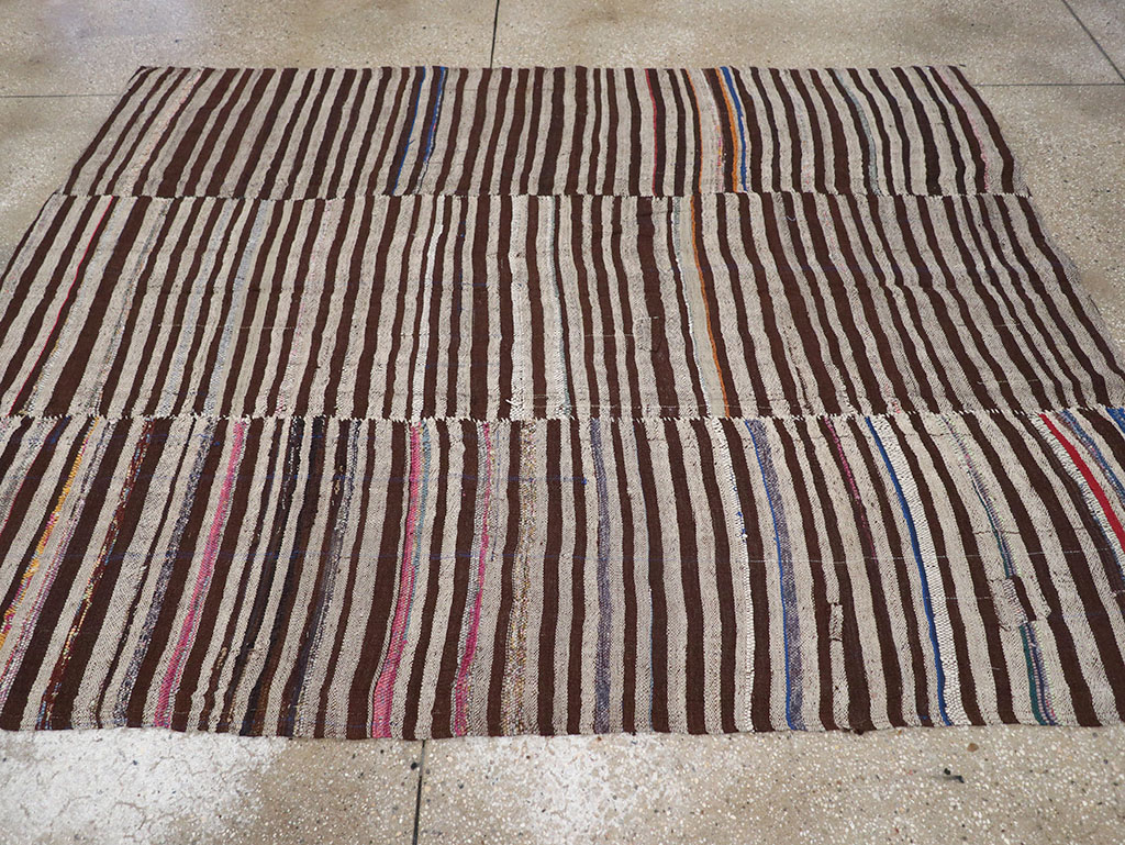 Vintage Persian Flatweave Kilim Accent Rug, No.28390 - Gsblank