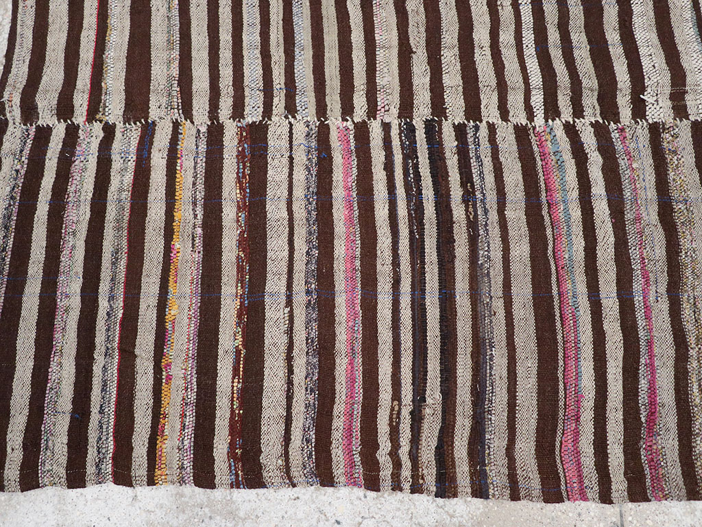 Vintage Persian Flatweave Kilim Accent Rug, No.28390 - Gsblank