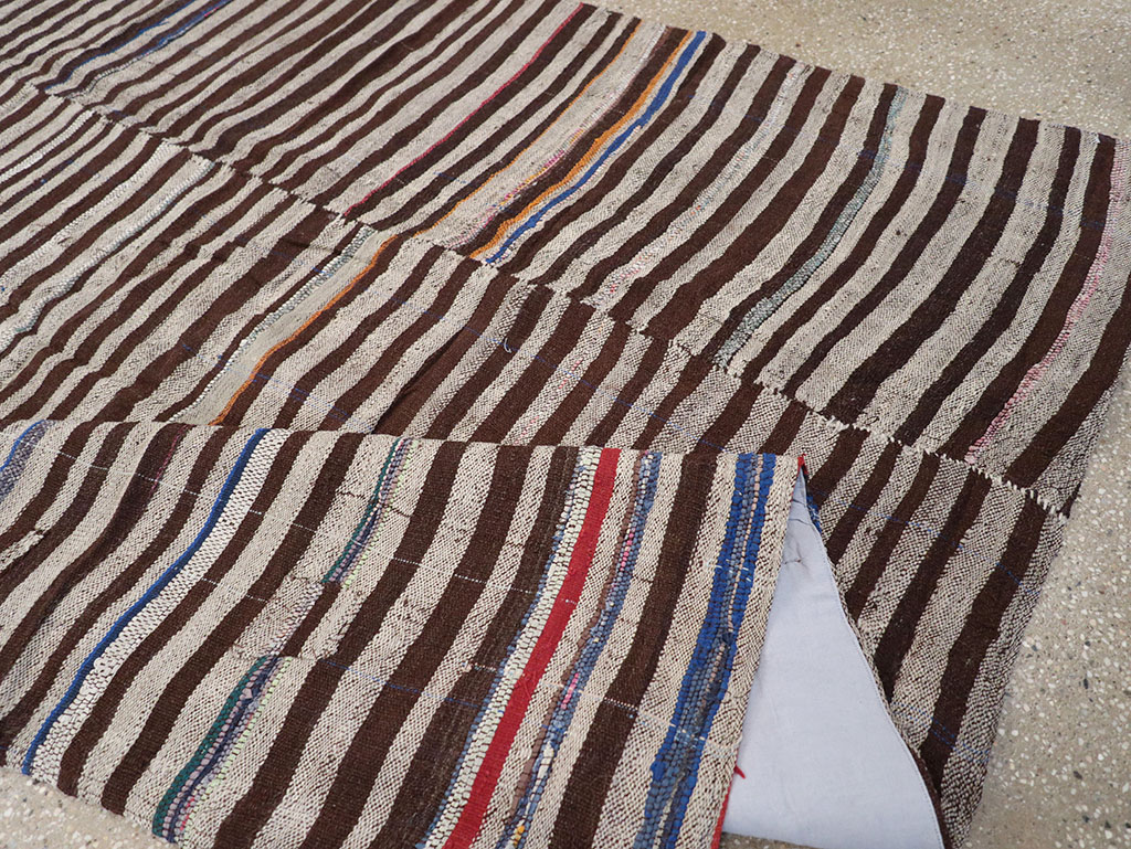 Vintage Persian Flatweave Kilim Accent Rug, No.28390 - Gsblank