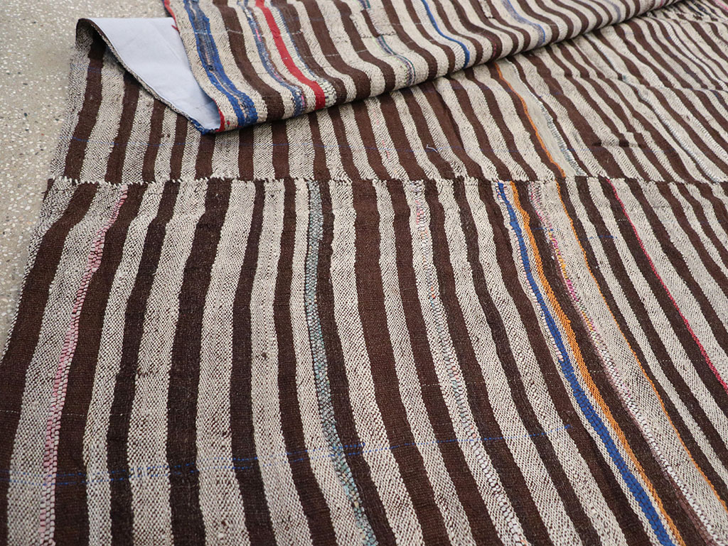 Vintage Persian Flatweave Kilim Accent Rug, No.28390 - Gsblank