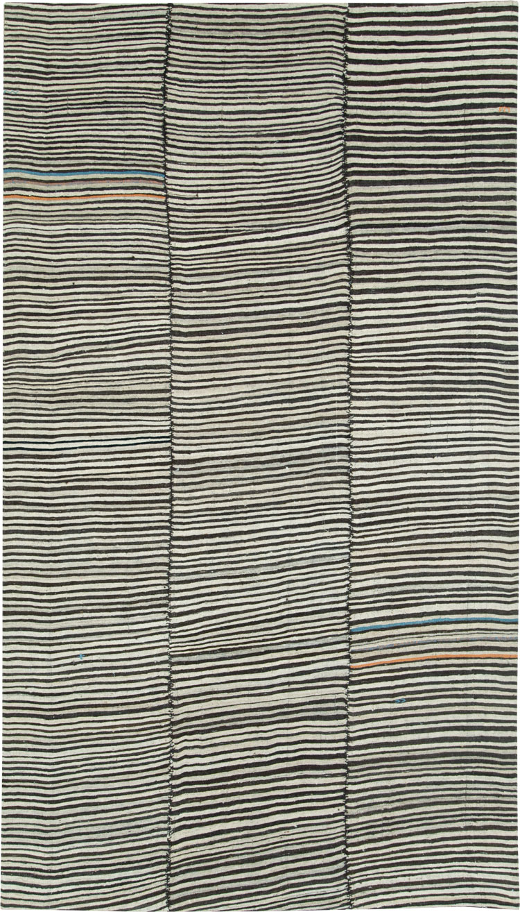 Vintage Persian Mazandaran Kilim Accent Carpet, No.28394 - Gsblank