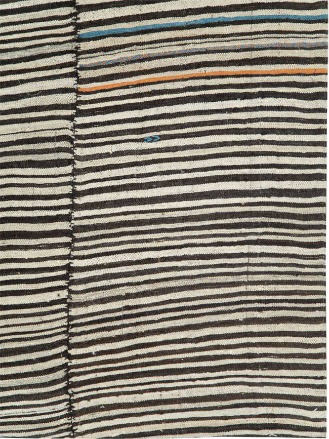 Vintage Persian Mazandaran Kilim Accent Carpet, No.28394 - Gsblank