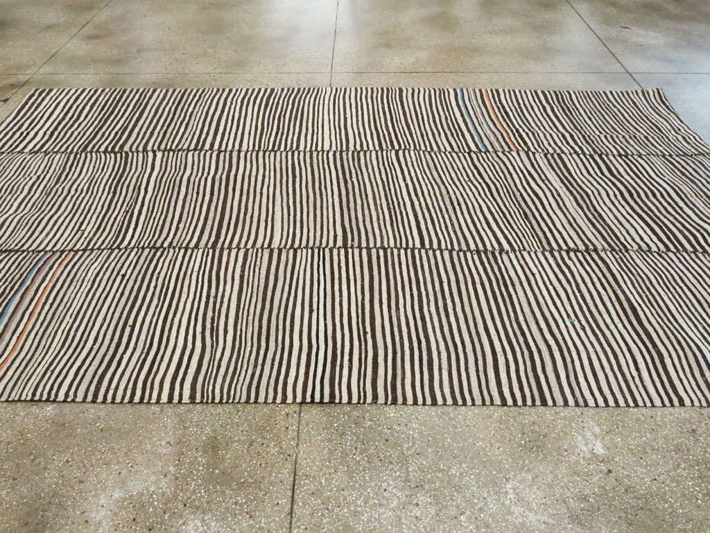 Vintage Persian Mazandaran Kilim Accent Carpet, No.28394 - Gsblank