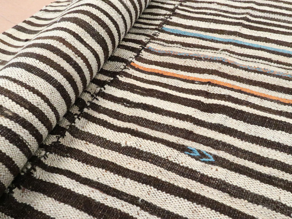 Vintage Persian Mazandaran Kilim Accent Carpet, No.28394 - Gsblank