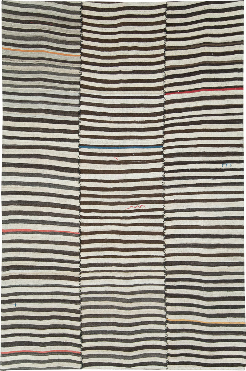 Vintage Persian Flatweave Kilim Accent Rug, No.28395 - Gsblank