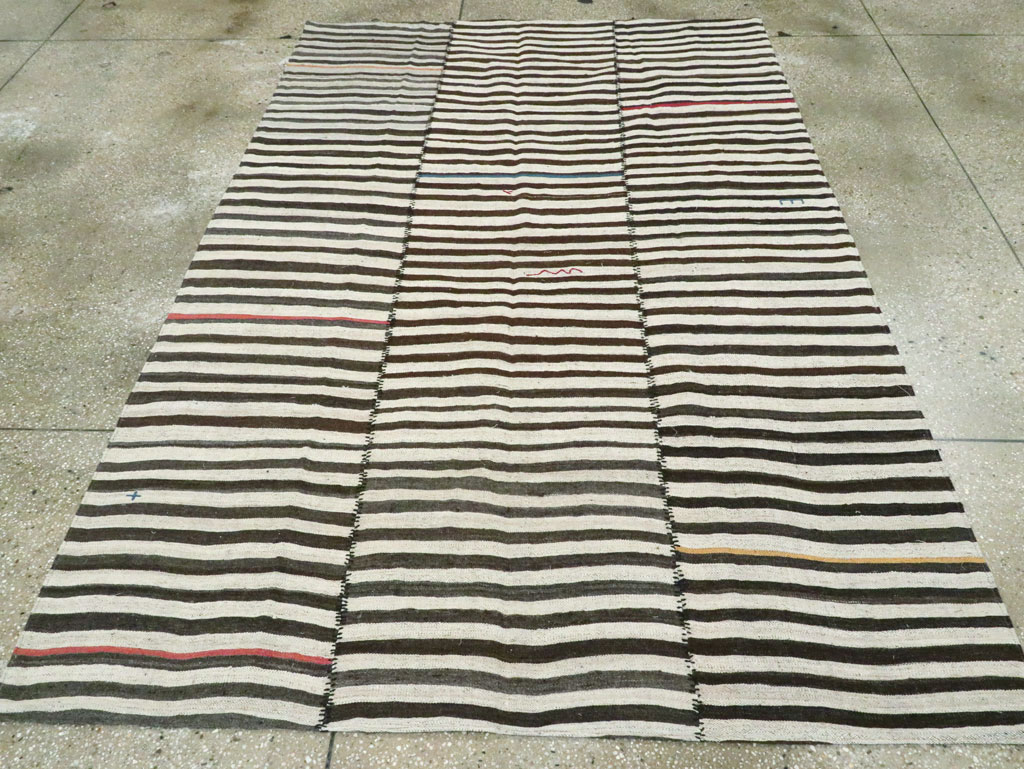 Vintage Persian Flatweave Kilim Accent Rug, No.28395 - Gsblank