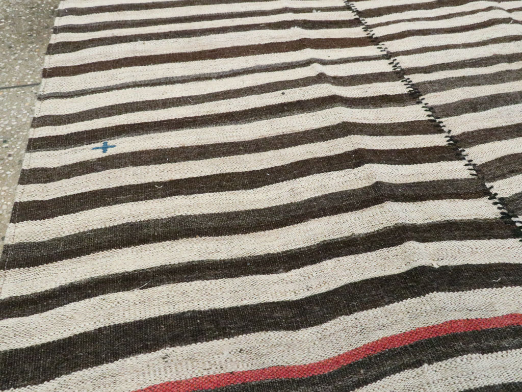 Vintage Persian Flatweave Kilim Accent Rug, No.28395 - Gsblank